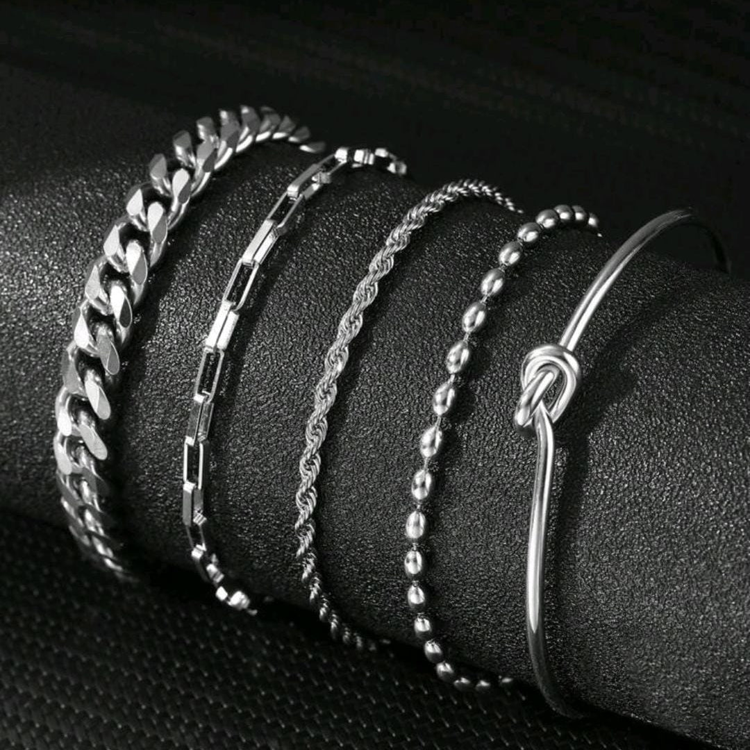 SET PULSERAS PLATINUM
